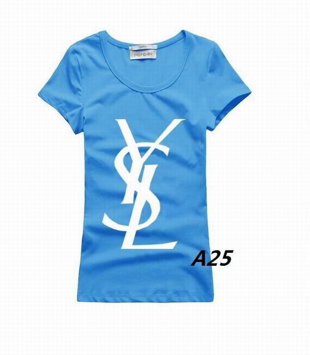 YSL short round collar T woman S-XL-223